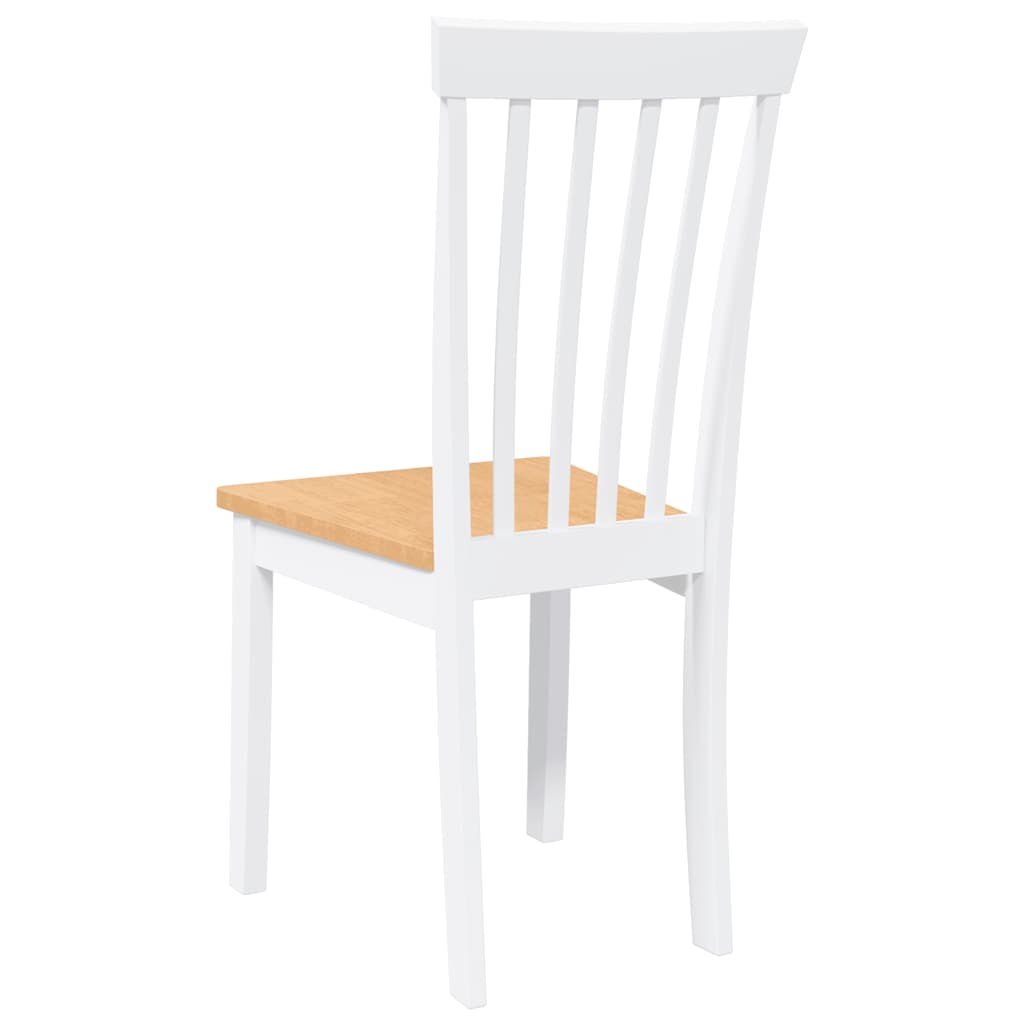 Eetkamerstoelen 2 st massief hout rubber wit is nu te koop bij PeponiXL, paradijselijk wonen!