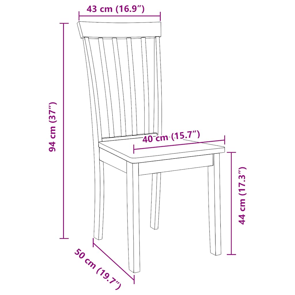 Eetkamerstoelen 2 st massief hout rubber wit is nu te koop bij PeponiXL, paradijselijk wonen!