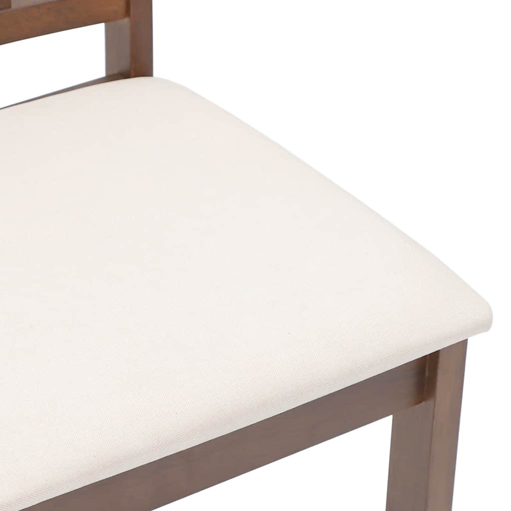 Eetkamerstoelen met kussens 2 st massief hout rubber bruin is nu te koop bij PeponiXL, paradijselijk wonen!