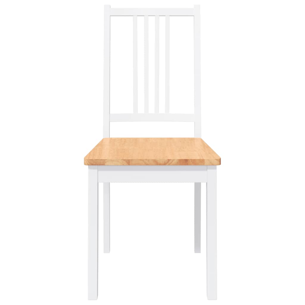 Eetkamerstoelen 2 st massief hout rubber wit is nu te koop bij PeponiXL, paradijselijk wonen!