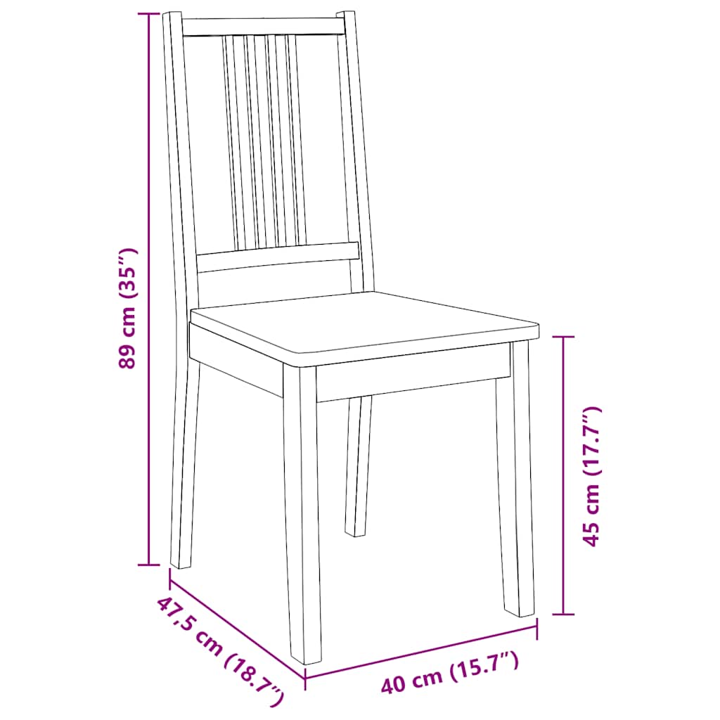 Eetkamerstoelen 2 st massief hout rubber wit is nu te koop bij PeponiXL, paradijselijk wonen!