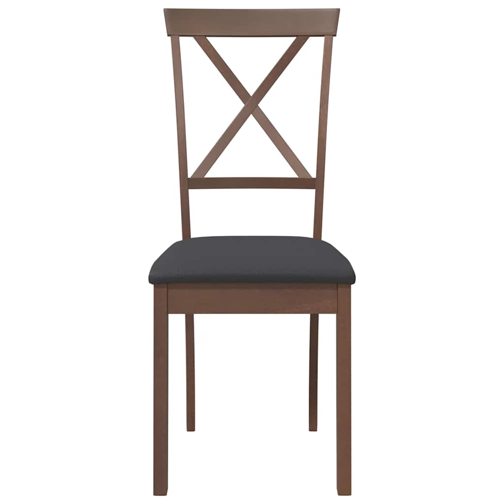 Eetkamerstoelen met kussens 2 st massief hout rubber bruin is nu te koop bij PeponiXL, paradijselijk wonen!