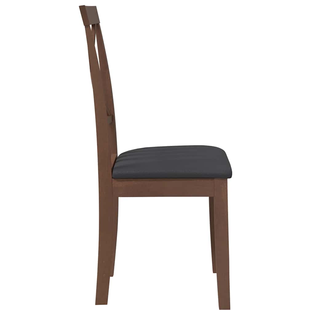 Eetkamerstoelen met kussens 2 st massief hout rubber bruin is nu te koop bij PeponiXL, paradijselijk wonen!