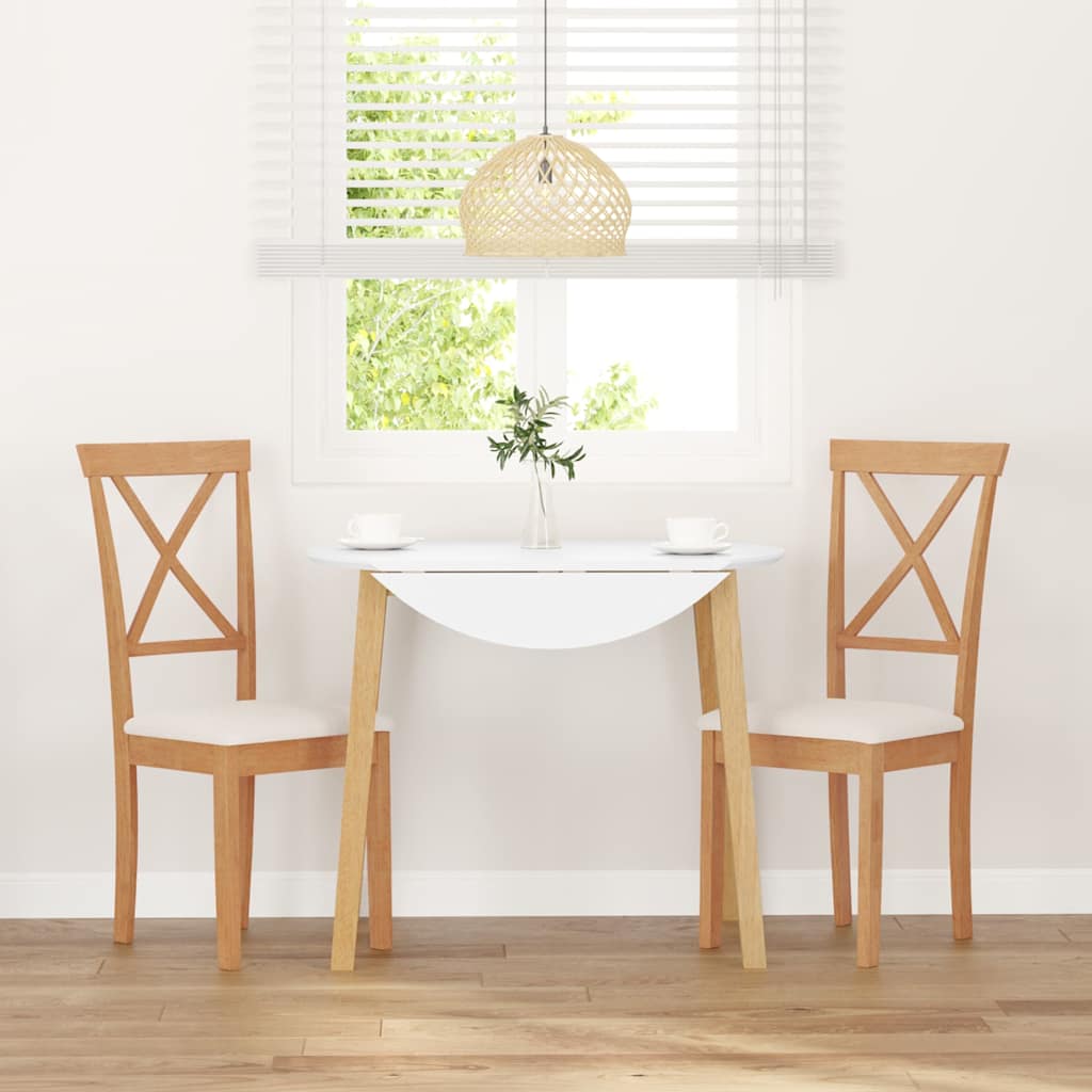 Eetkamerstoelen met kussens 2 st massief hout rubber is nu te koop bij PeponiXL, paradijselijk wonen!
