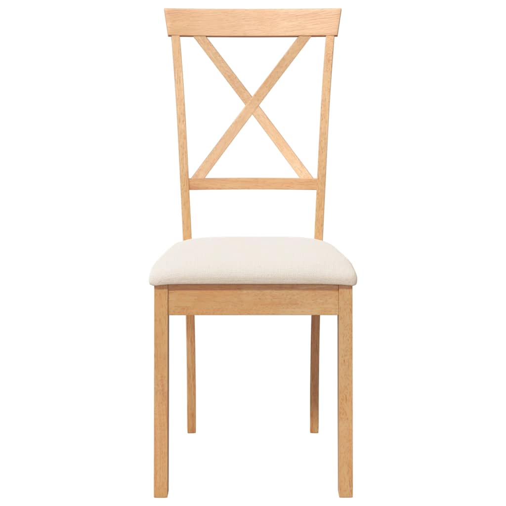 Eetkamerstoelen met kussens 2 st massief hout rubber is nu te koop bij PeponiXL, paradijselijk wonen!