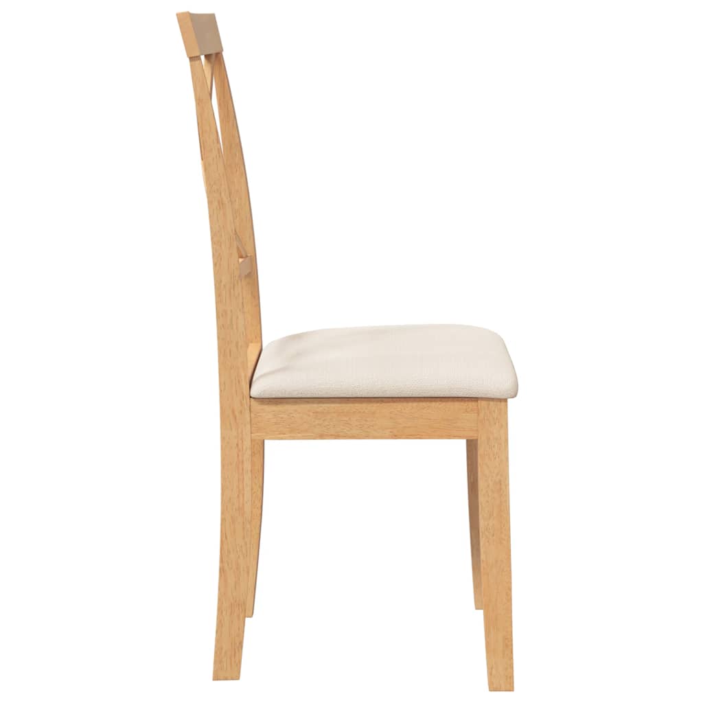 Eetkamerstoelen met kussens 2 st massief hout rubber is nu te koop bij PeponiXL, paradijselijk wonen!