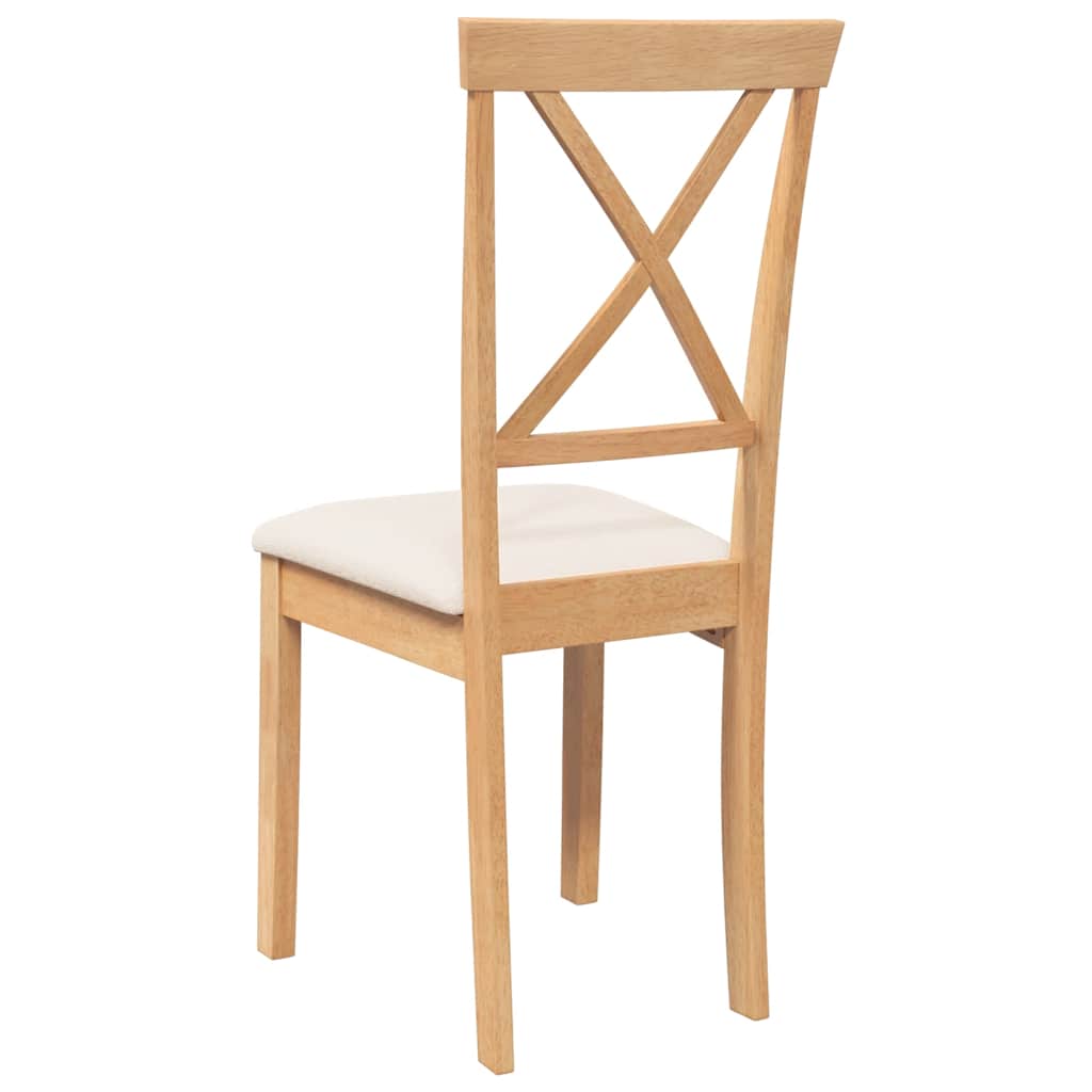 Eetkamerstoelen met kussens 2 st massief hout rubber is nu te koop bij PeponiXL, paradijselijk wonen!