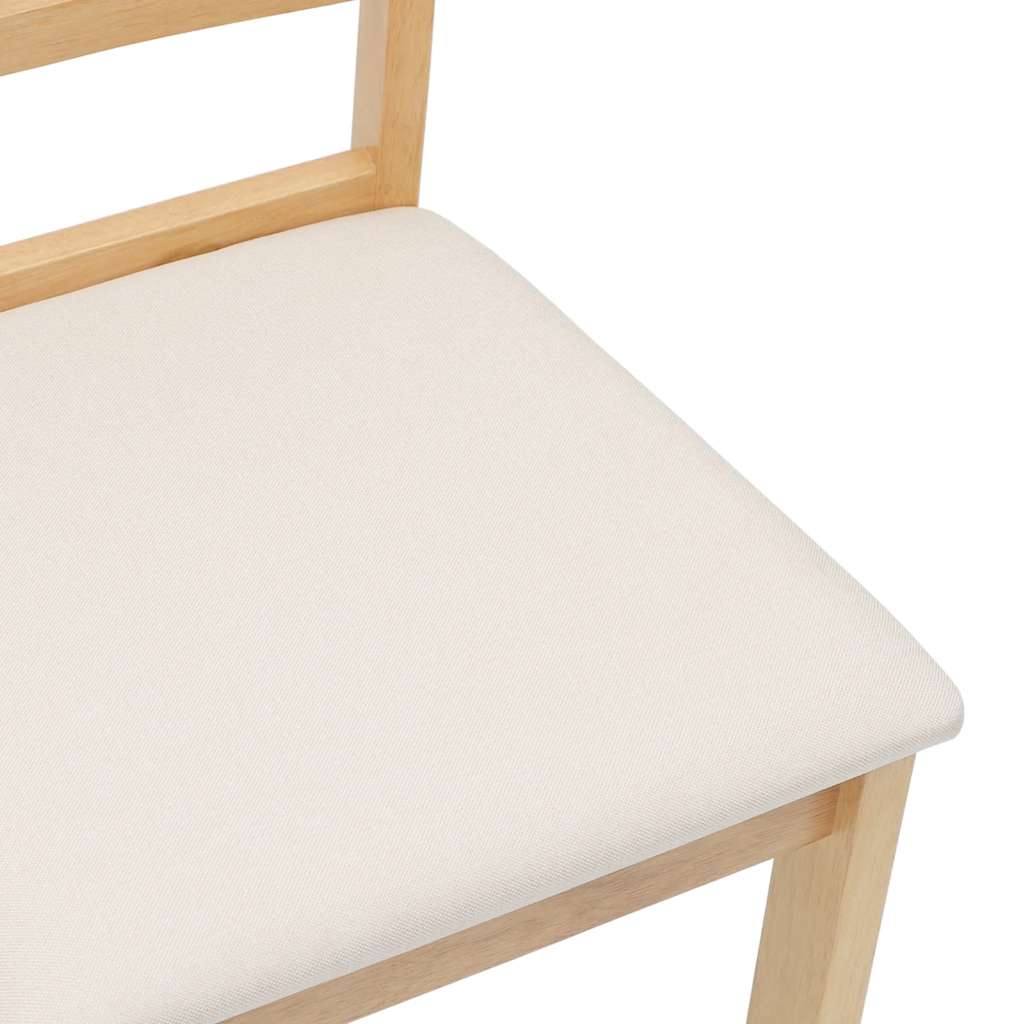 Eetkamerstoelen met kussens 2 st massief hout rubber is nu te koop bij PeponiXL, paradijselijk wonen!