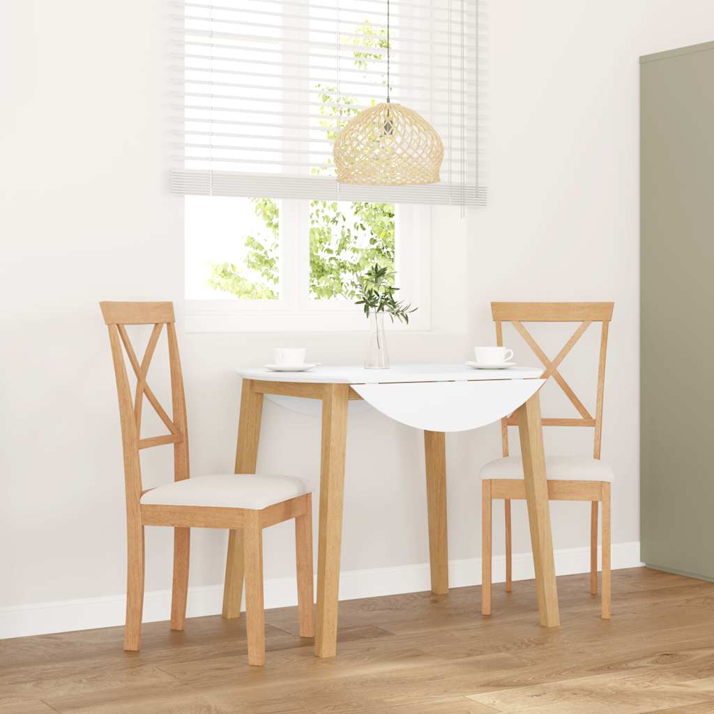 Eetkamerstoelen met kussens 2 st massief hout rubber is nu te koop bij PeponiXL, paradijselijk wonen!