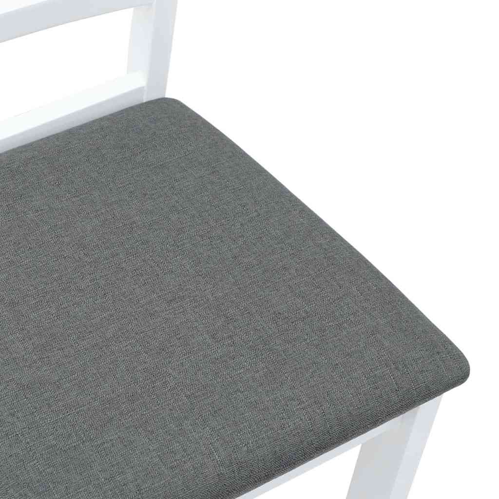 Eetkamerstoelen met kussens 2 st massief hout rubber wit is nu te koop bij PeponiXL, paradijselijk wonen!