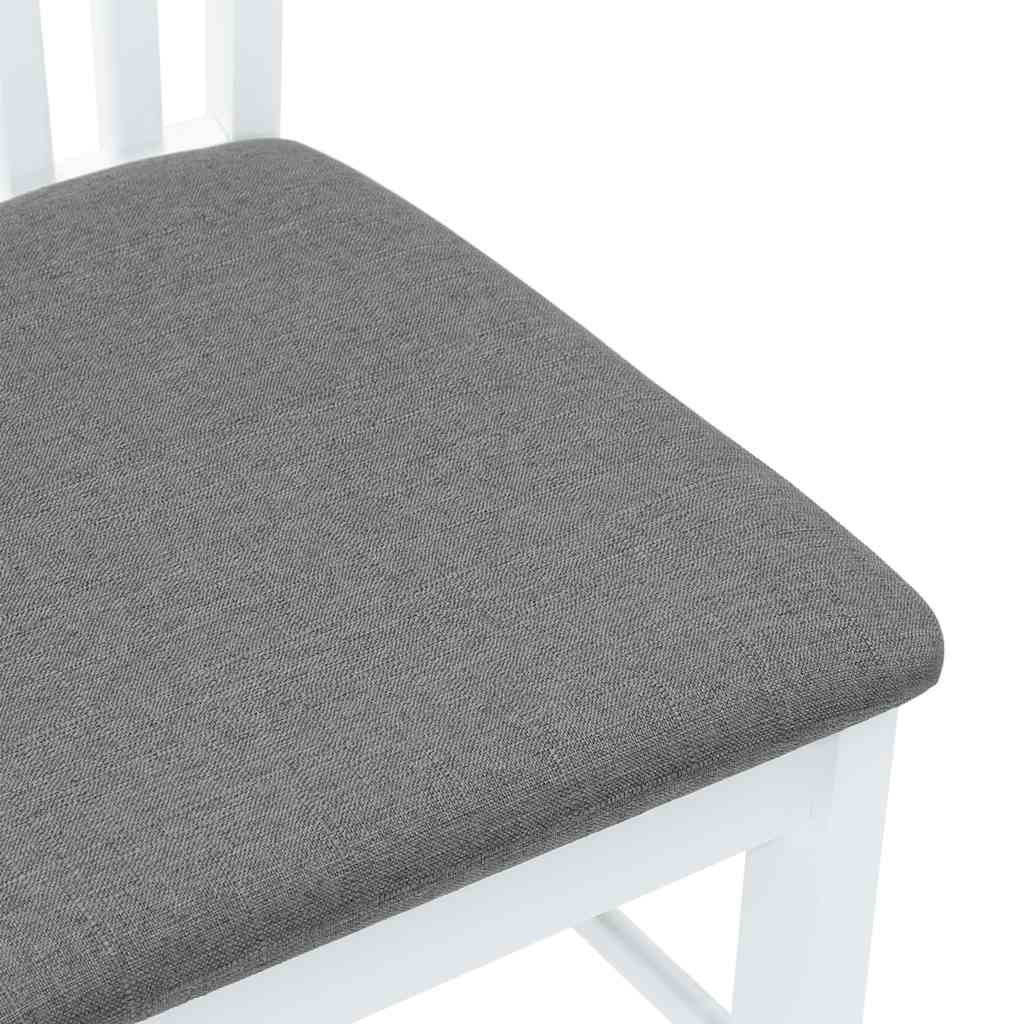 Eetkamerstoelen met kussens 2 st massief hout rubber wit is nu te koop bij PeponiXL, paradijselijk wonen!