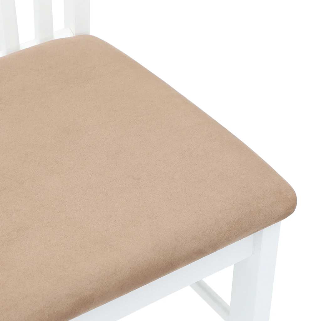 Eetkamerstoelen met kussens 2 st massief hout rubber wit is nu te koop bij PeponiXL, paradijselijk wonen!