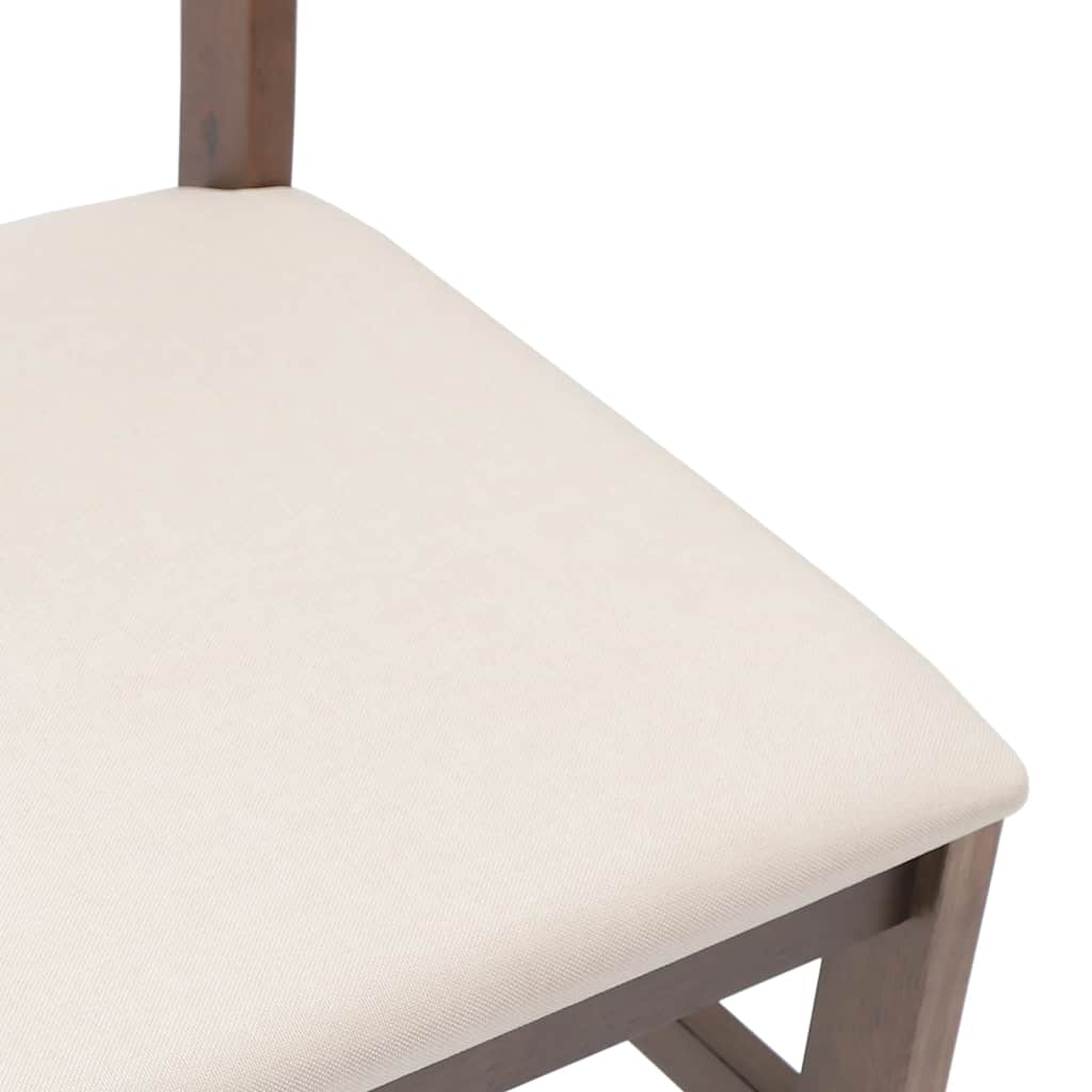 Eetkamerstoelen met kussens 2 st massief hout rubber bruin is nu te koop bij PeponiXL, paradijselijk wonen!