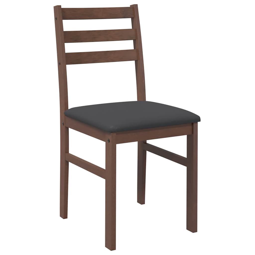 Eetkamerstoelen met kussens 2 st massief hout rubber bruin is nu te koop bij PeponiXL, paradijselijk wonen!