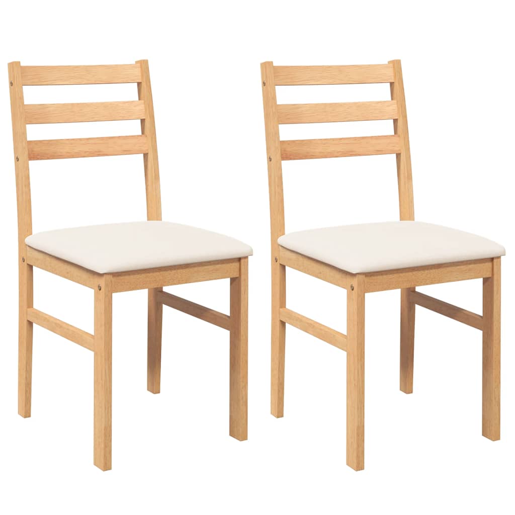 Eetkamerstoelen met kussens 2 st massief hout rubber is nu te koop bij PeponiXL, paradijselijk wonen!