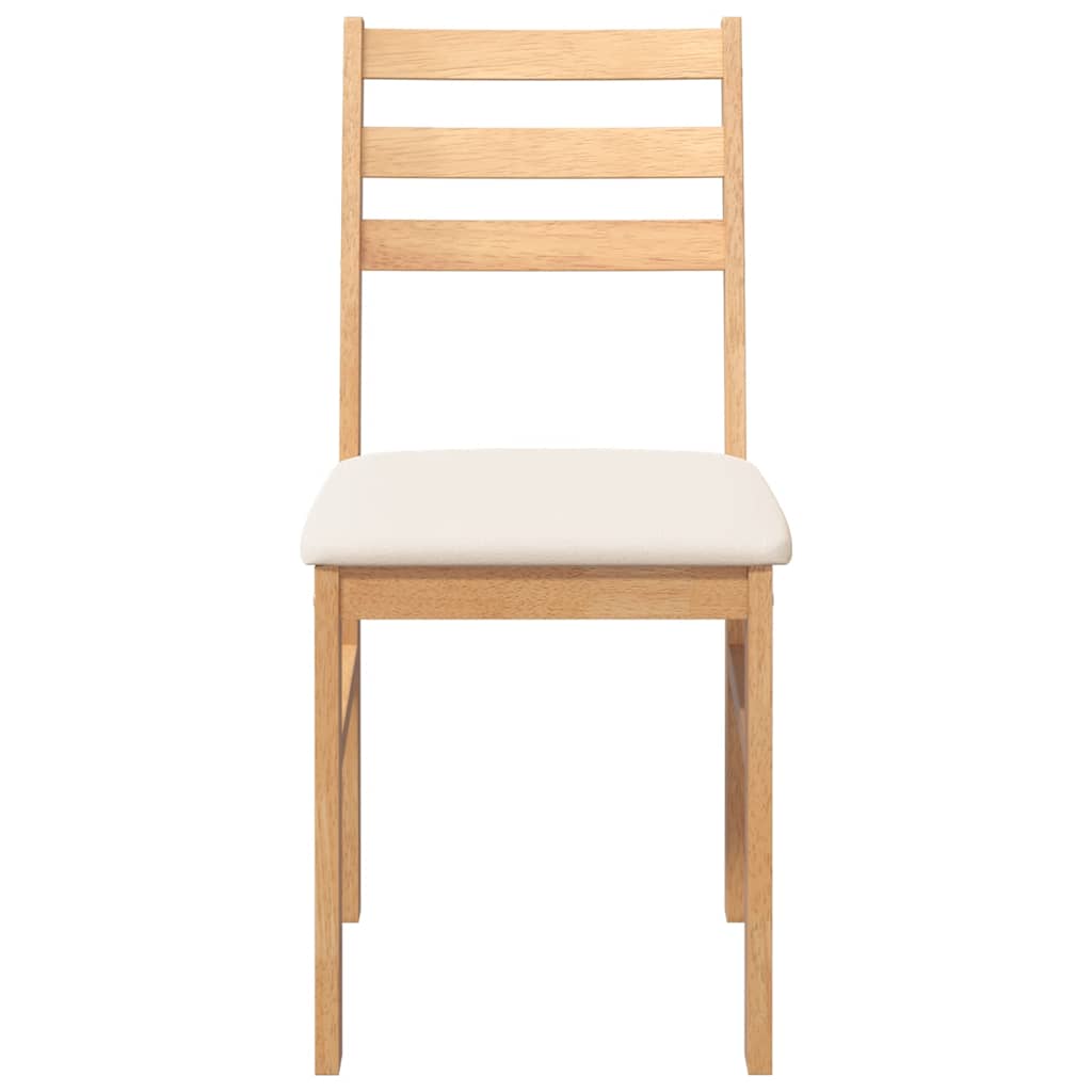 Eetkamerstoelen met kussens 2 st massief hout rubber is nu te koop bij PeponiXL, paradijselijk wonen!