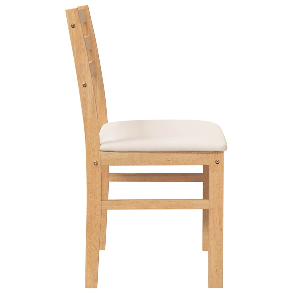 Eetkamerstoelen met kussens 2 st massief hout rubber is nu te koop bij PeponiXL, paradijselijk wonen!