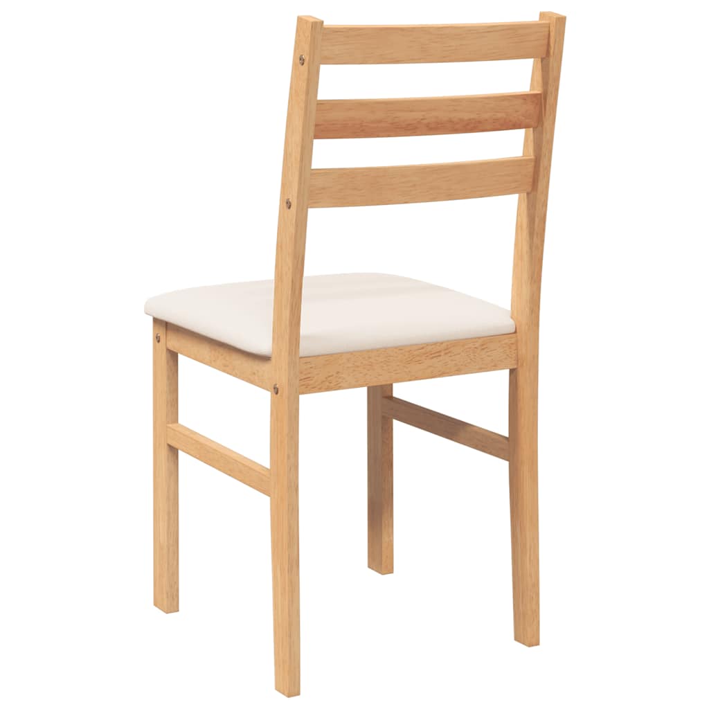 Eetkamerstoelen met kussens 2 st massief hout rubber is nu te koop bij PeponiXL, paradijselijk wonen!