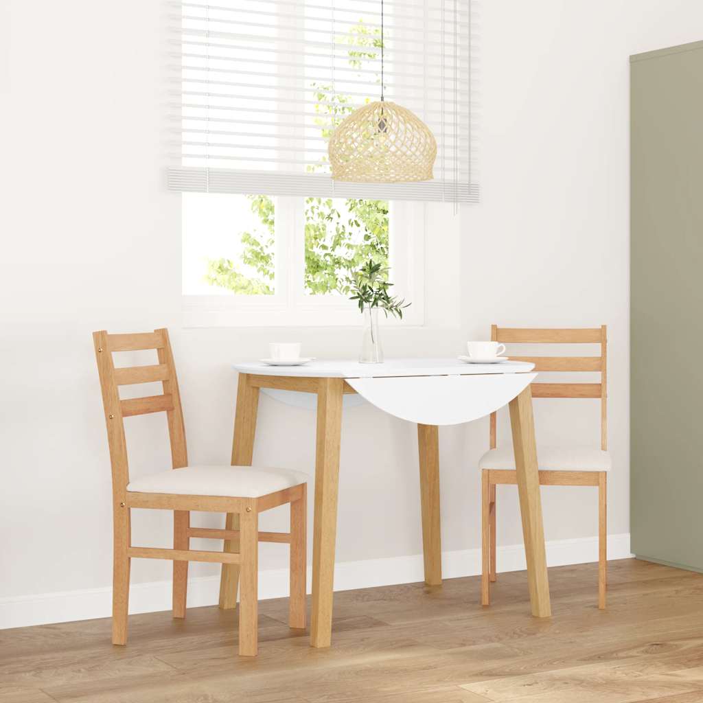 Eetkamerstoelen met kussens 2 st massief hout rubber is nu te koop bij PeponiXL, paradijselijk wonen!