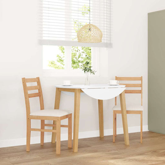 Eetkamerstoelen met kussens 2 st massief hout rubber is nu te koop bij PeponiXL, paradijselijk wonen!