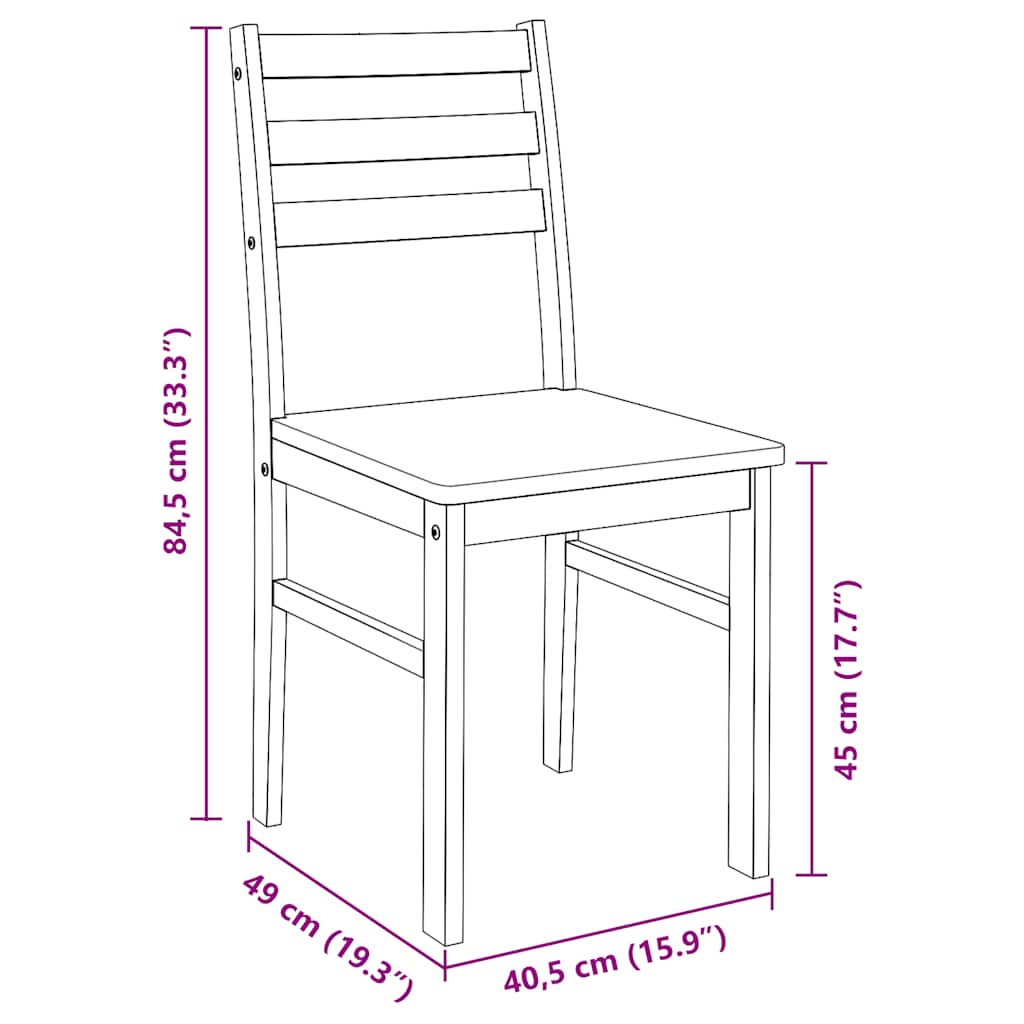 Eetkamerstoelen 2 st massief hout rubber is nu te koop bij PeponiXL, paradijselijk wonen!