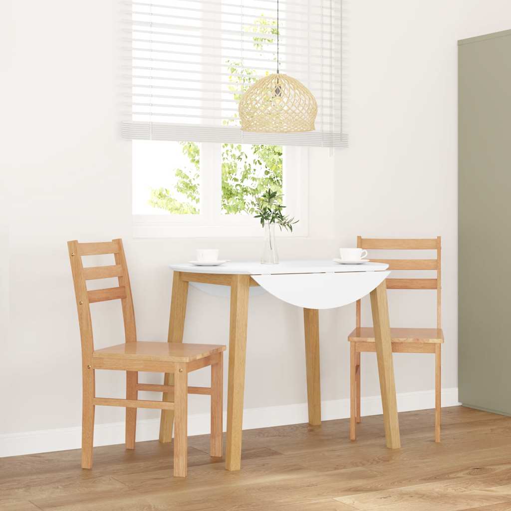 Eetkamerstoelen 2 st massief hout rubber is nu te koop bij PeponiXL, paradijselijk wonen!