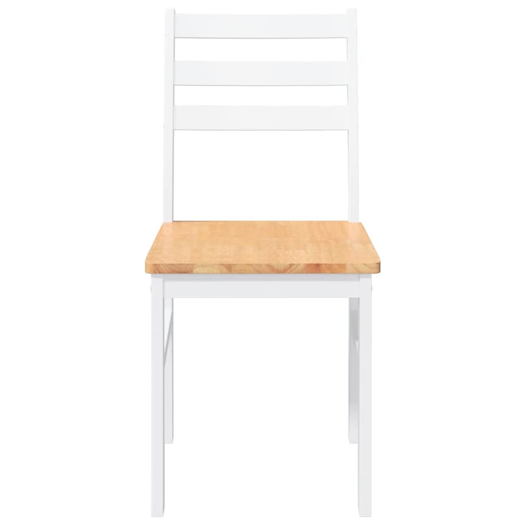 Eetkamerstoelen 2 st massief hout rubber wit is nu te koop bij PeponiXL, paradijselijk wonen!