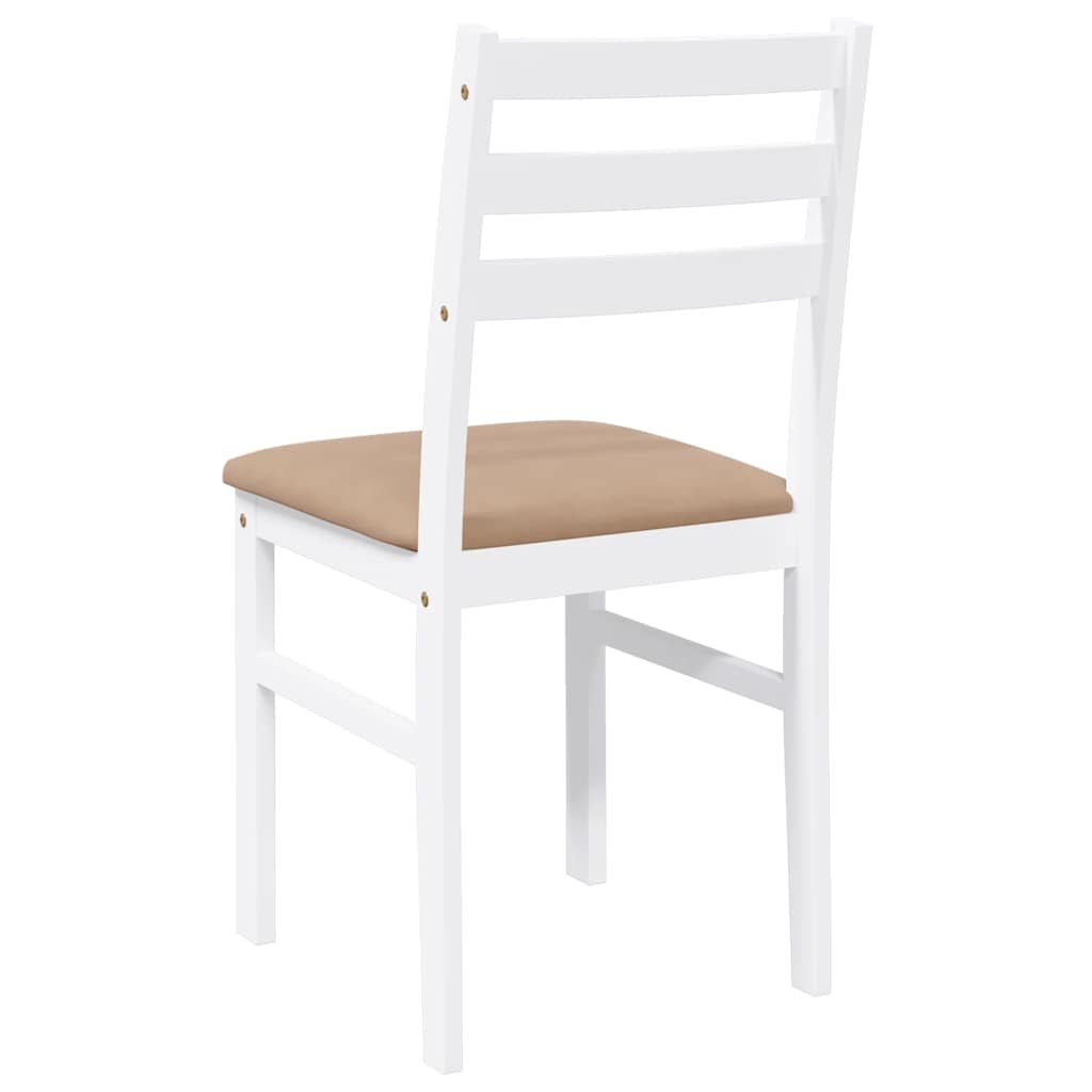 Eetkamerstoelen met kussens 2 st massief hout rubber wit is nu te koop bij PeponiXL, paradijselijk wonen!