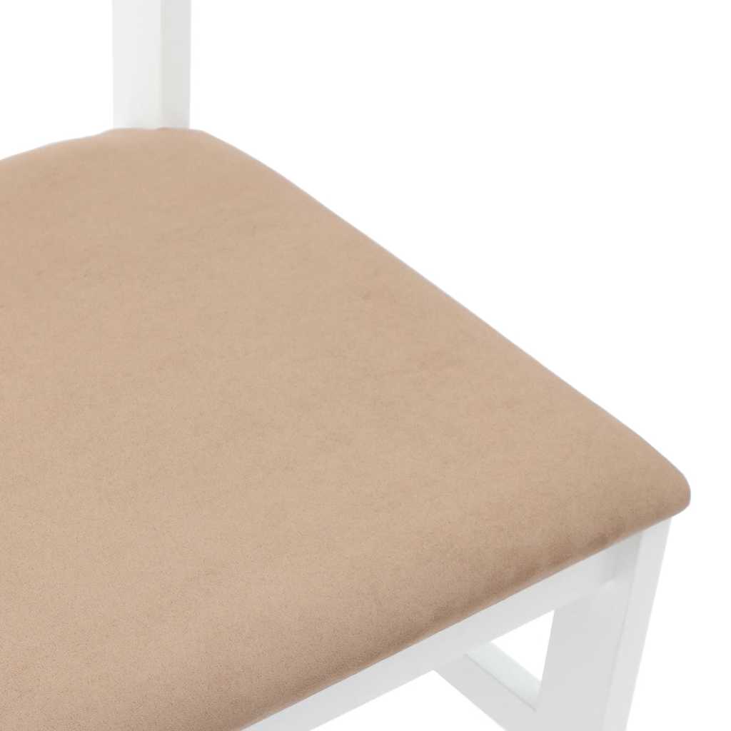 Eetkamerstoelen met kussens 2 st massief hout rubber wit is nu te koop bij PeponiXL, paradijselijk wonen!