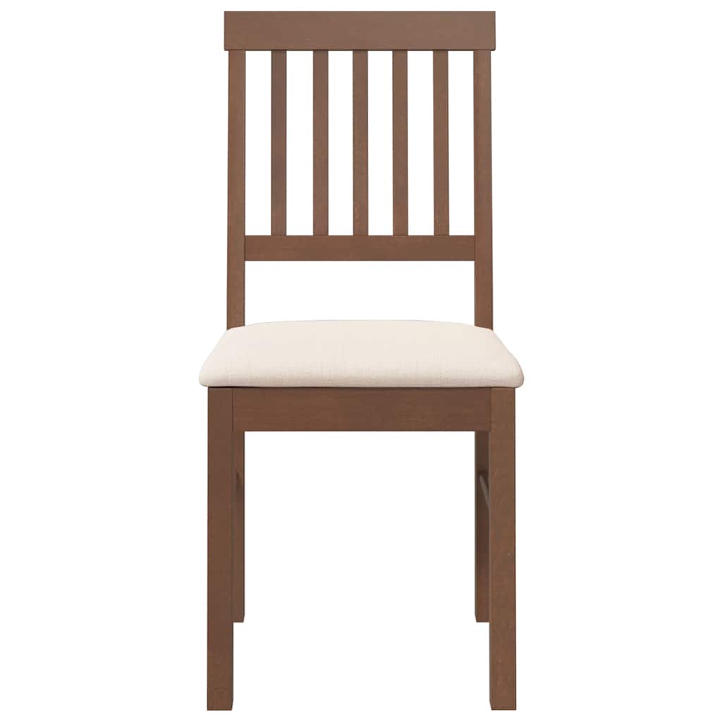 Eetkamerstoelen met kussens 2 st massief hout rubber bruin is nu te koop bij PeponiXL, paradijselijk wonen!