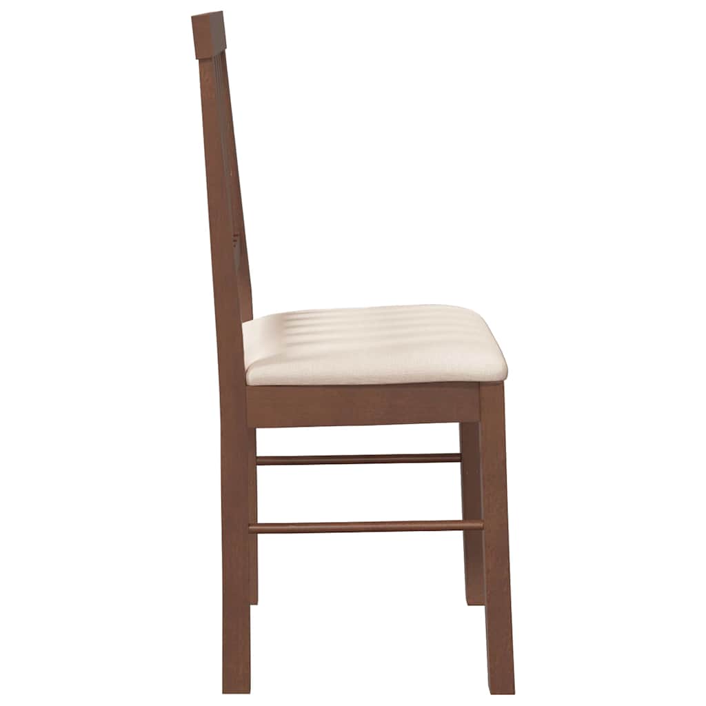 Eetkamerstoelen met kussens 2 st massief hout rubber bruin is nu te koop bij PeponiXL, paradijselijk wonen!
