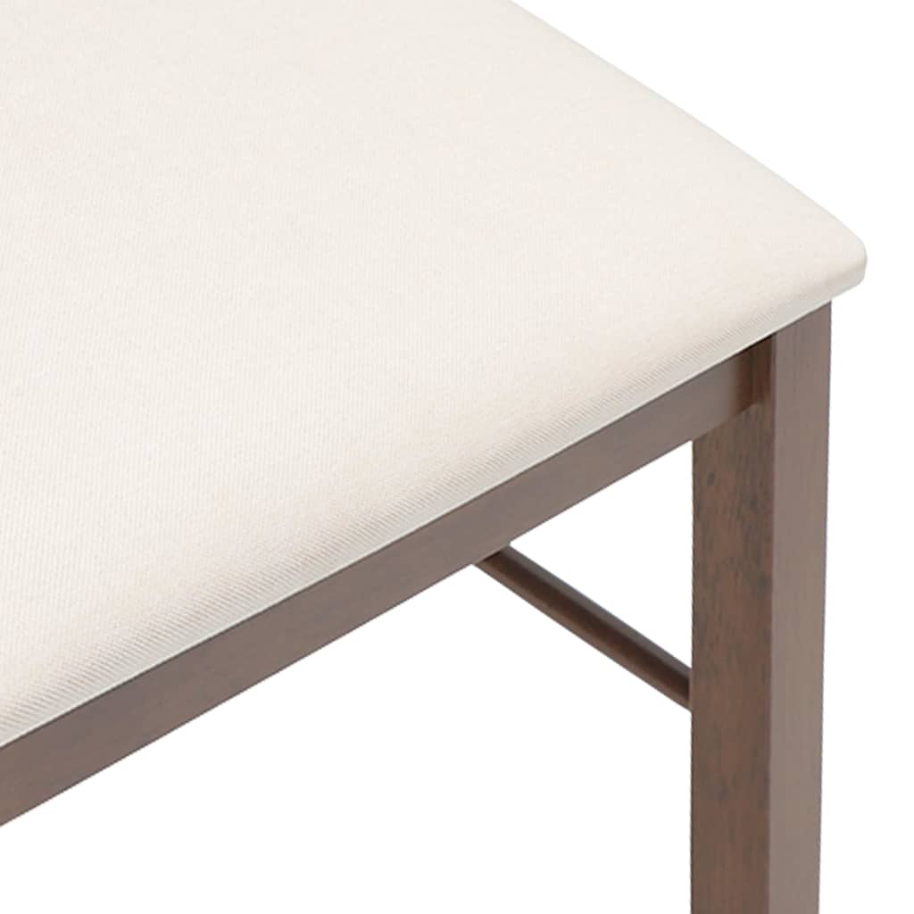 Eetkamerstoelen met kussens 2 st massief hout rubber bruin is nu te koop bij PeponiXL, paradijselijk wonen!