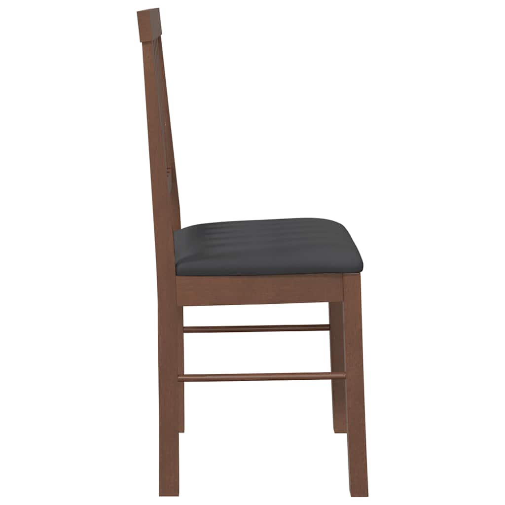 Eetkamerstoelen met kussens 2 st massief hout rubber bruin is nu te koop bij PeponiXL, paradijselijk wonen!