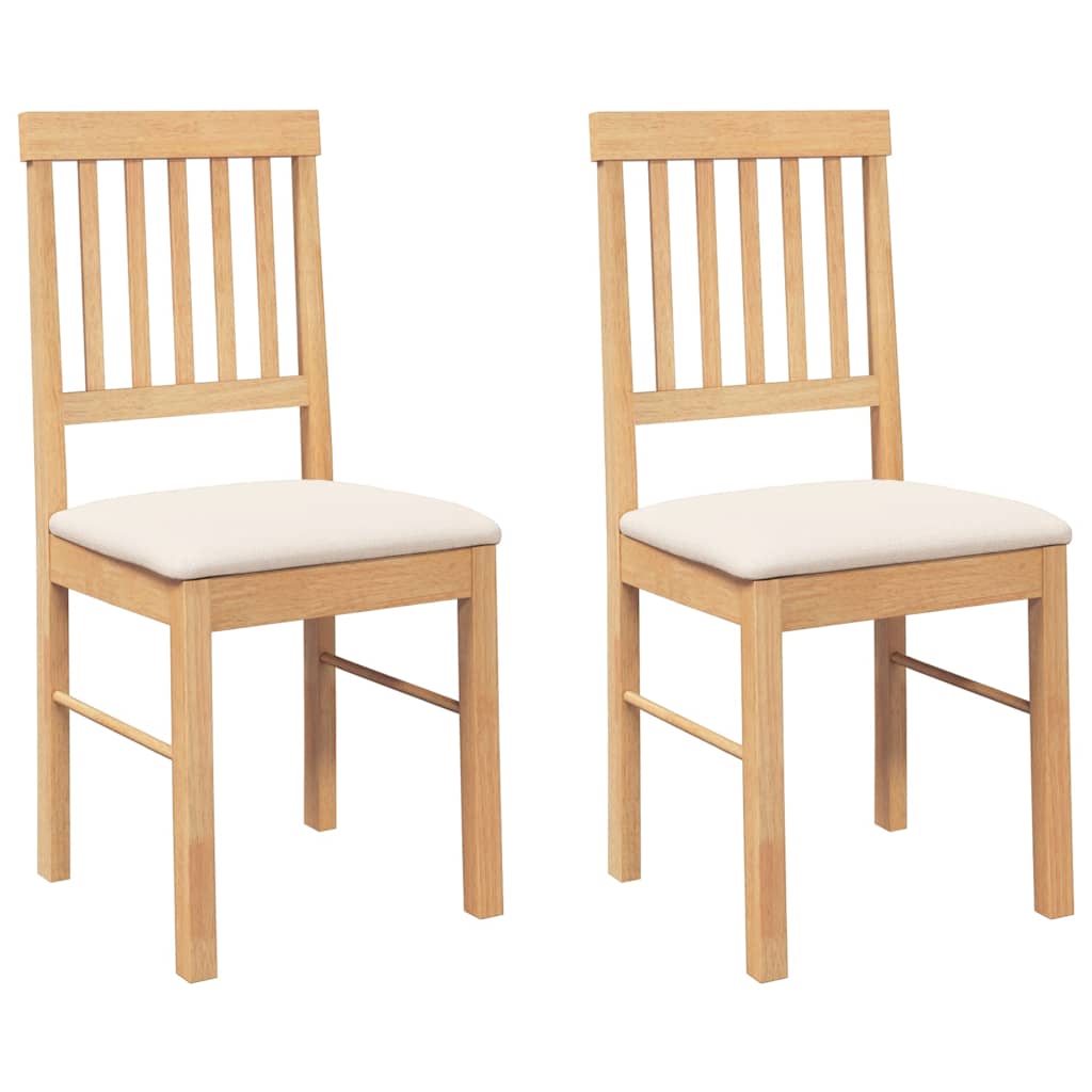 Eetkamerstoelen met kussens 2 st massief hout rubber is nu te koop bij PeponiXL, paradijselijk wonen!