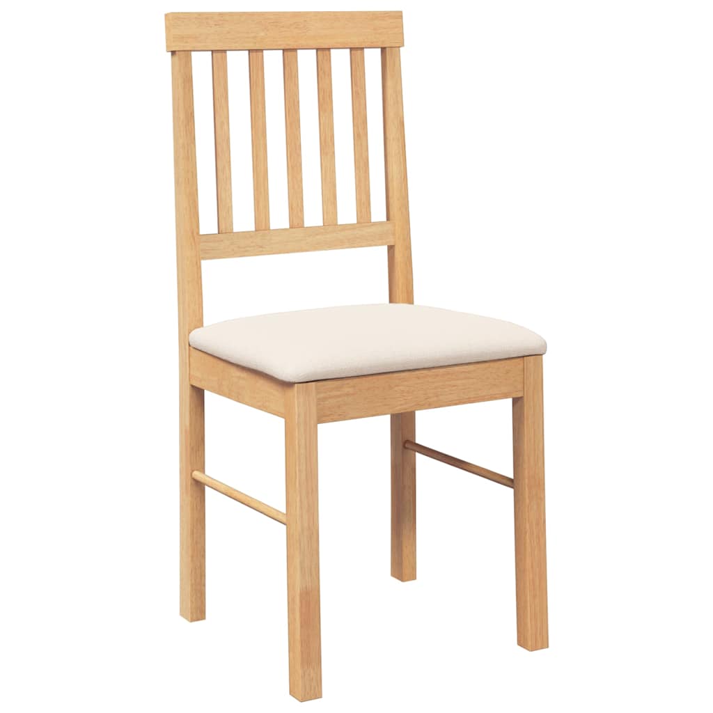 Eetkamerstoelen met kussens 2 st massief hout rubber is nu te koop bij PeponiXL, paradijselijk wonen!