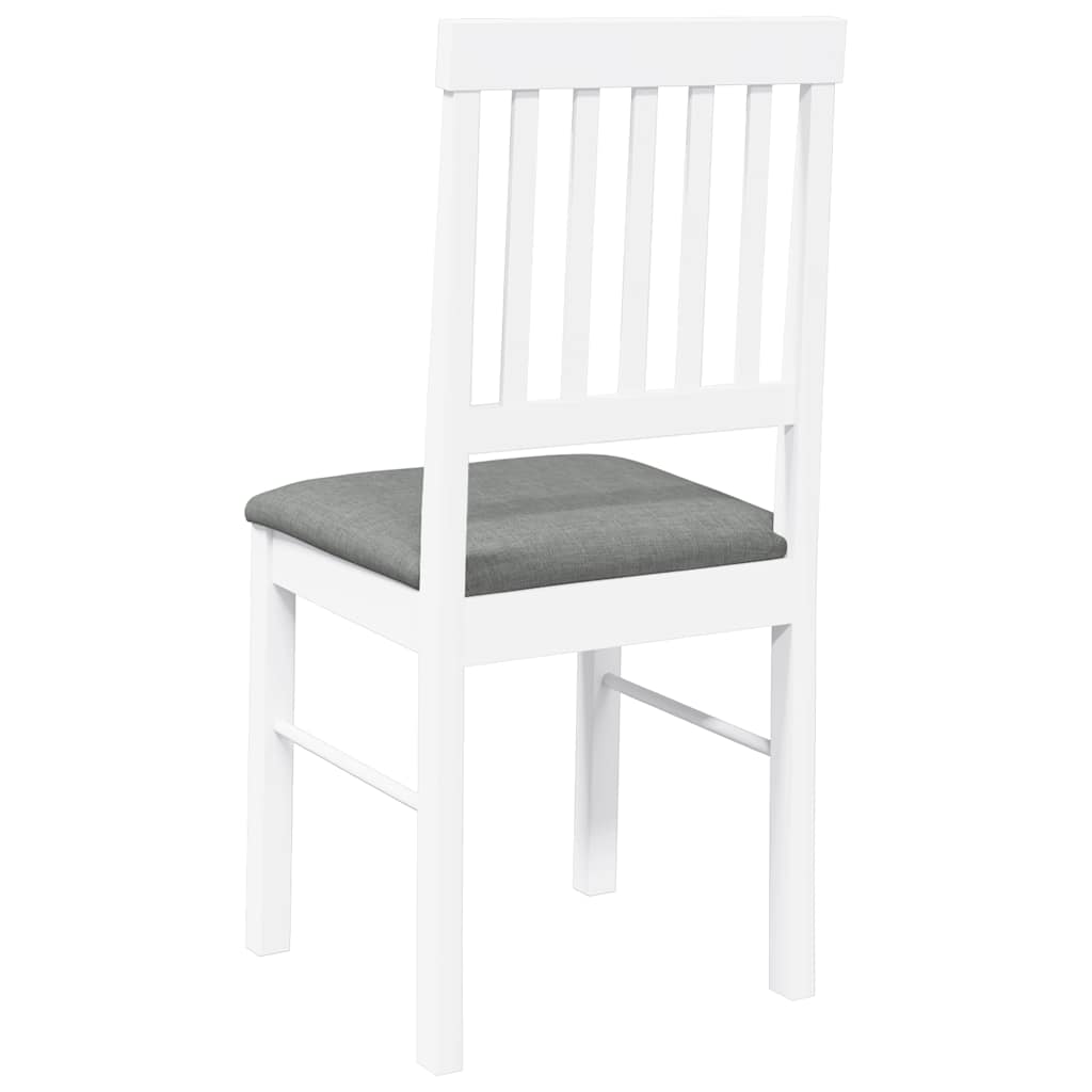 Eetkamerstoelen met kussens 2 st massief hout rubber wit is nu te koop bij PeponiXL, paradijselijk wonen!