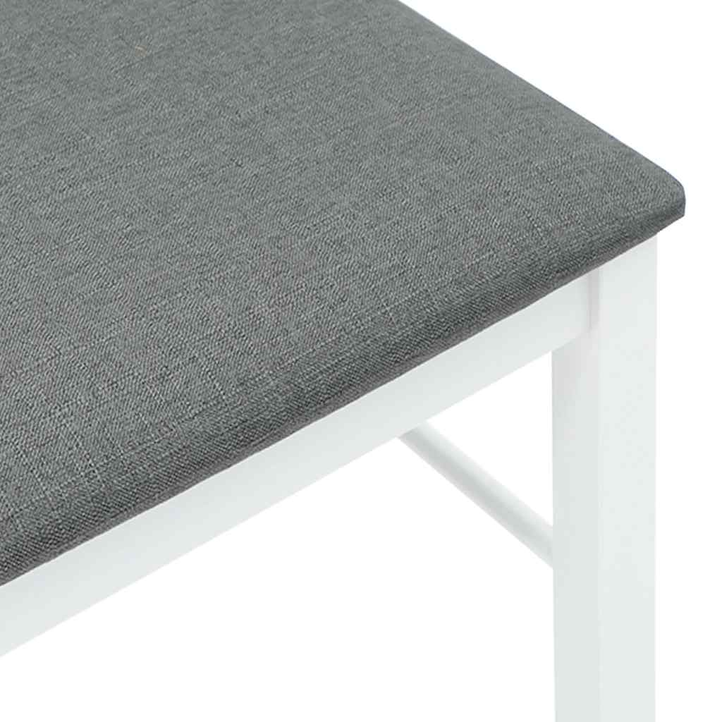Eetkamerstoelen met kussens 2 st massief hout rubber wit is nu te koop bij PeponiXL, paradijselijk wonen!