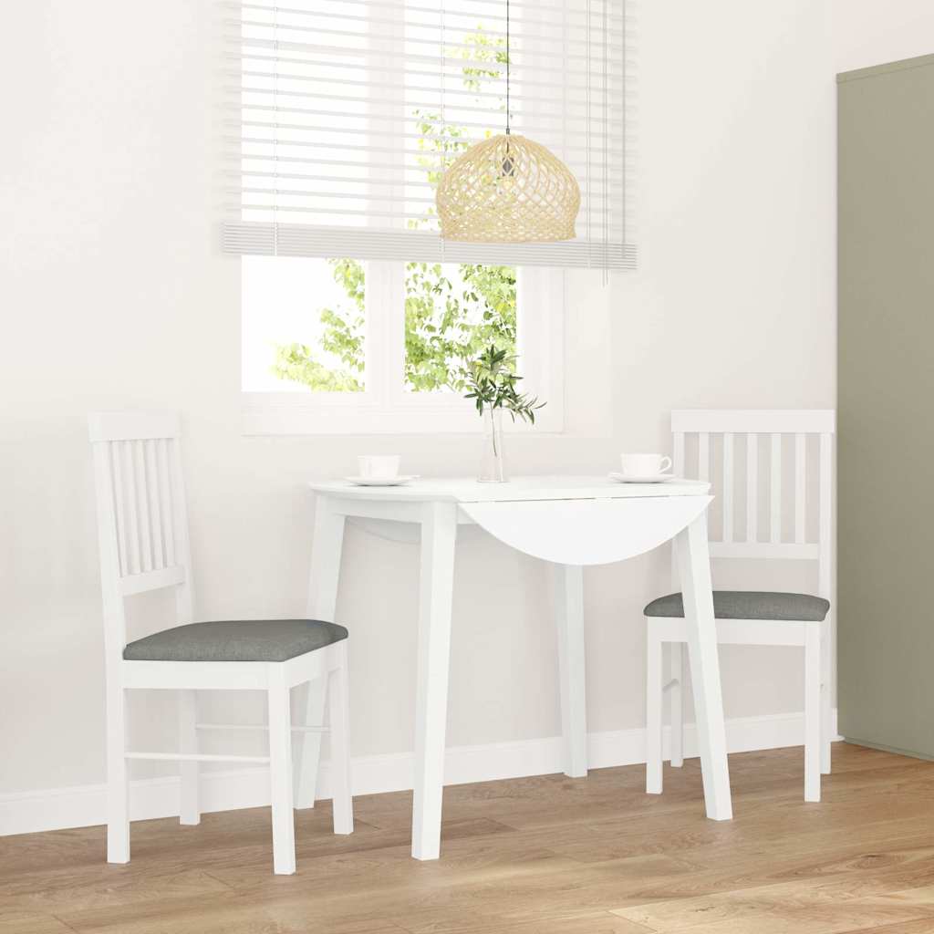 Eetkamerstoelen met kussens 2 st massief hout rubber wit is nu te koop bij PeponiXL, paradijselijk wonen!