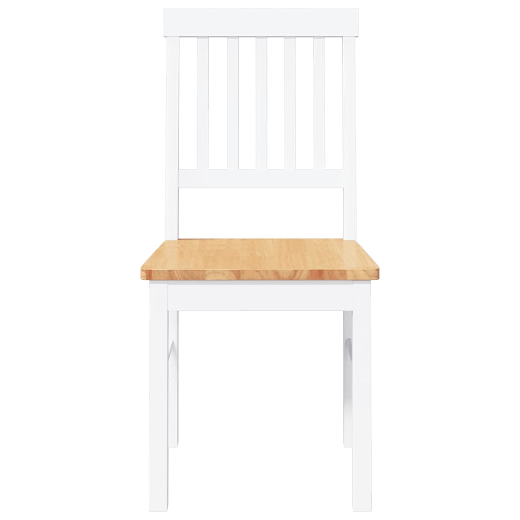 Eetkamerstoelen met kussens 2 st massief hout rubber wit is nu te koop bij PeponiXL, paradijselijk wonen!