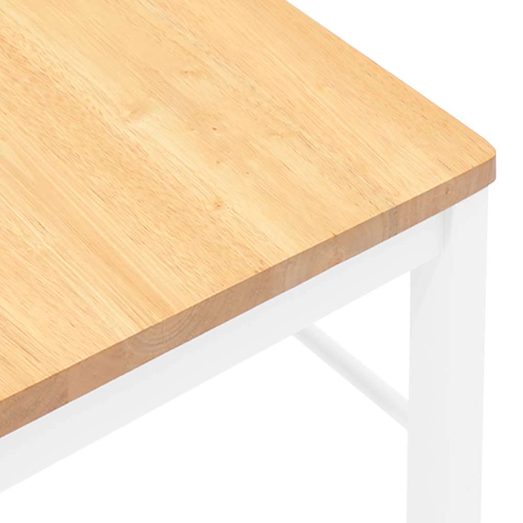 Eetkamerstoelen met kussens 2 st massief hout rubber wit is nu te koop bij PeponiXL, paradijselijk wonen!
