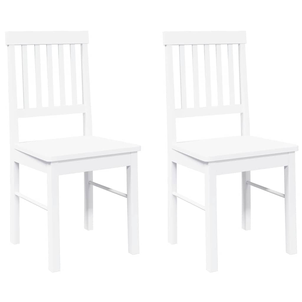 Eetkamerstoelen met kussens 2 st massief hout rubber wit is nu te koop bij PeponiXL, paradijselijk wonen!