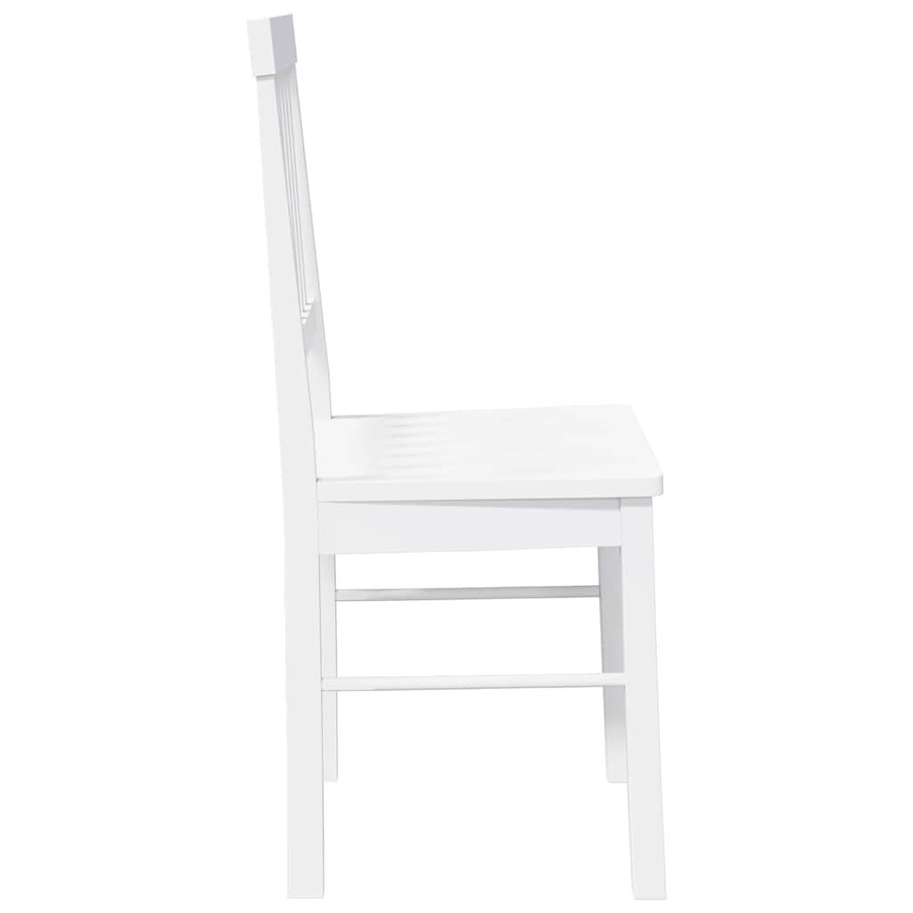 Eetkamerstoelen met kussens 2 st massief hout rubber wit is nu te koop bij PeponiXL, paradijselijk wonen!