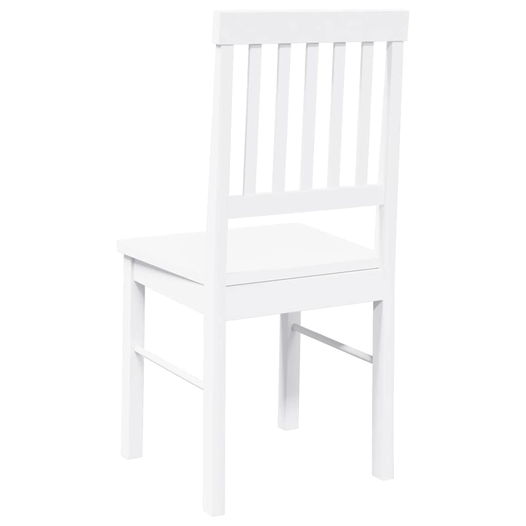 Eetkamerstoelen met kussens 2 st massief hout rubber wit is nu te koop bij PeponiXL, paradijselijk wonen!