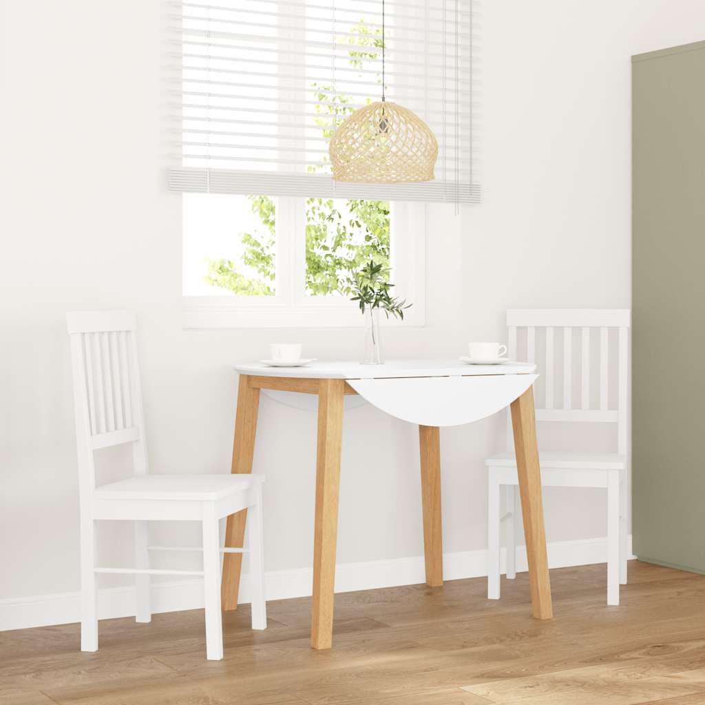 Eetkamerstoelen met kussens 2 st massief hout rubber wit is nu te koop bij PeponiXL, paradijselijk wonen!