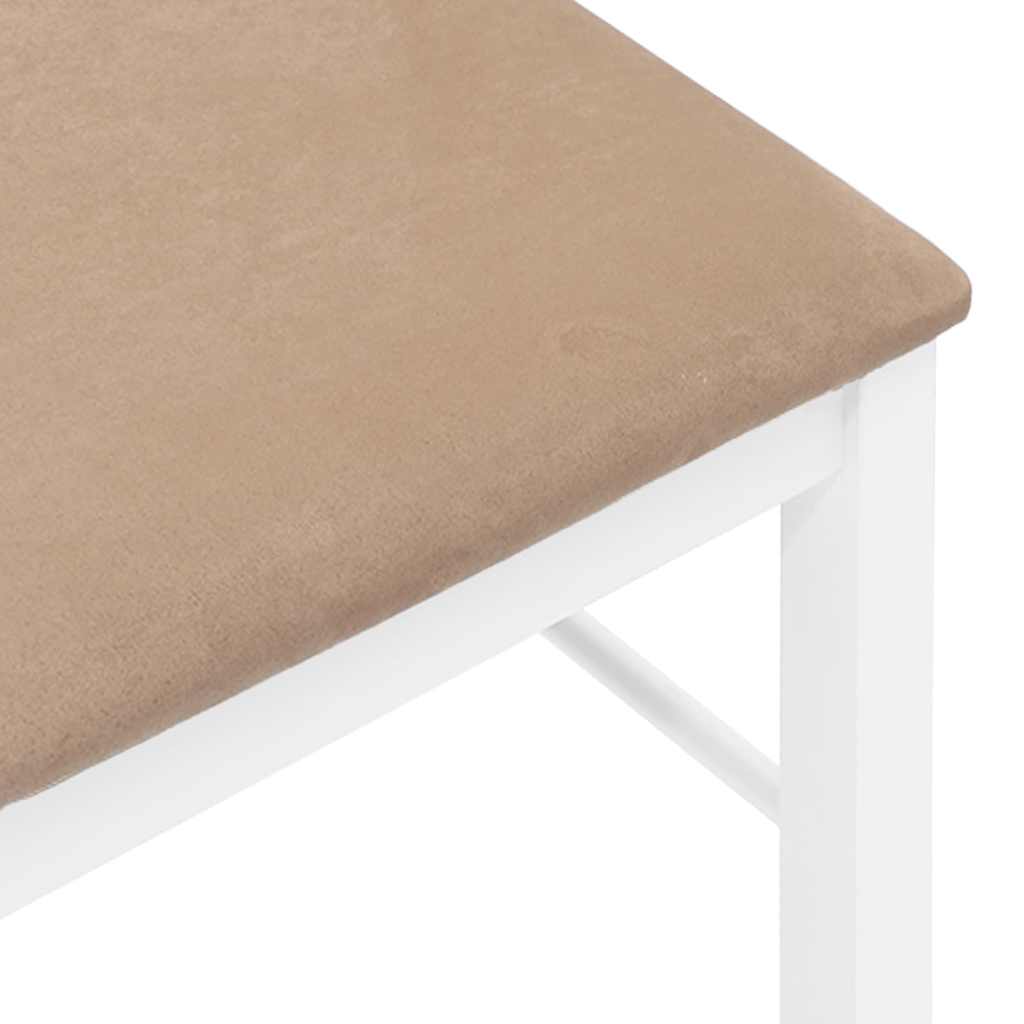 Eetkamerstoelen met kussens 2 st massief hout rubber wit is nu te koop bij PeponiXL, paradijselijk wonen!