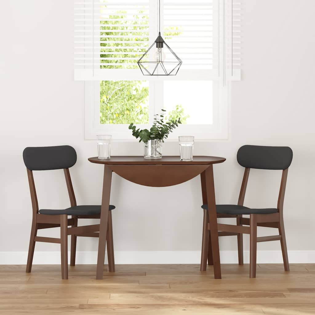 Eetkamerstoelen met kussens 2 st massief hout rubber bruin is nu te koop bij PeponiXL, paradijselijk wonen!