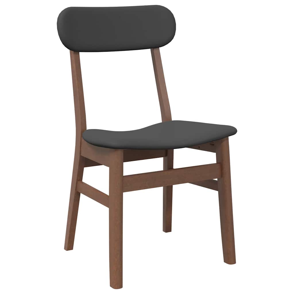 Eetkamerstoelen met kussens 2 st massief hout rubber bruin is nu te koop bij PeponiXL, paradijselijk wonen!