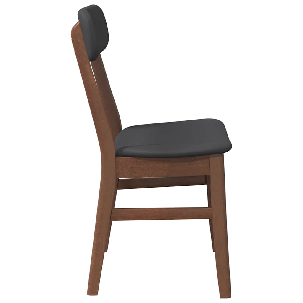 Eetkamerstoelen met kussens 2 st massief hout rubber bruin is nu te koop bij PeponiXL, paradijselijk wonen!