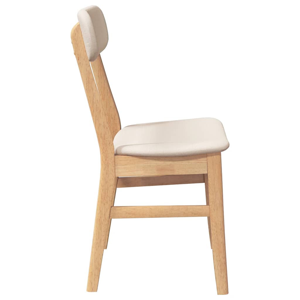 Eetkamerstoelen met kussens 2 st massief hout rubber