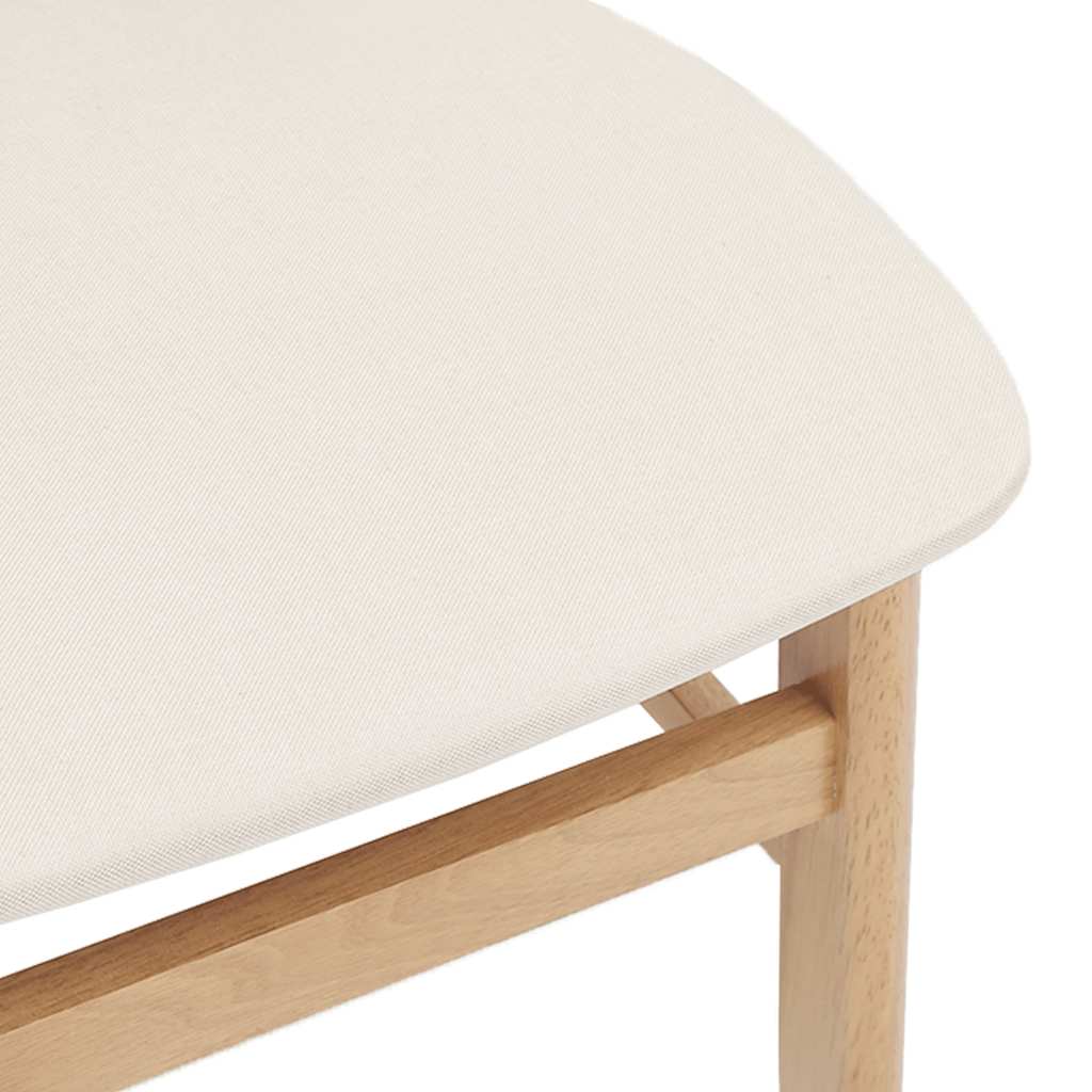 Eetkamerstoelen met kussens 2 st massief hout rubber